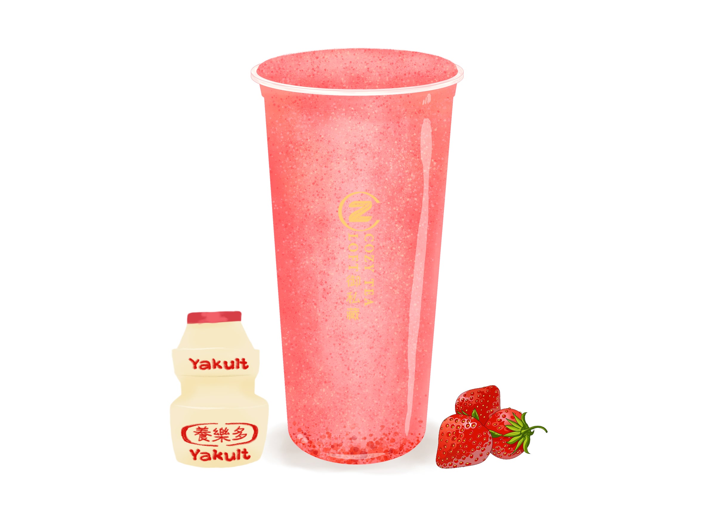 French Raspberry Yakult 法式野莓多多| Cozy Tea Loft