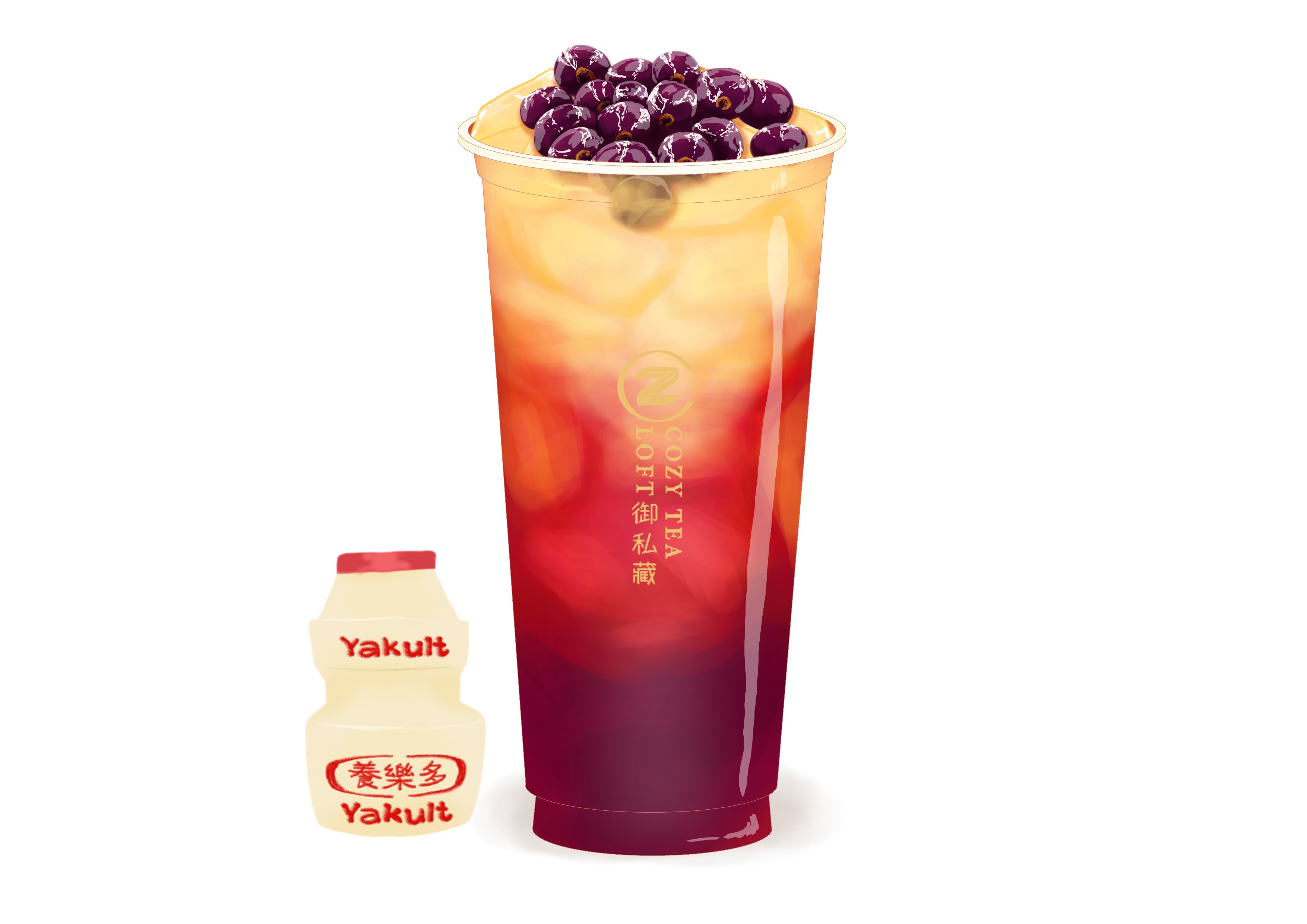 French Raspberry Yakult 法式野莓多多| Cozy Tea Loft